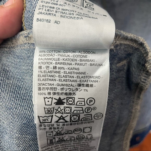 LEVI’S Jean Jacket Stretch Denim Button-front Medium DIY project - Picture 6 of 7